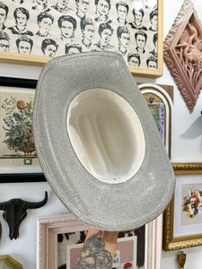 White rhinestone underbrim cowgirl hat