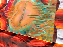 Sacred Heart (22x28 inches) free 12x12 canvas paint palette