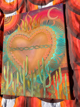 Sacred Heart (22x28 inches) free 12x12 canvas paint palette