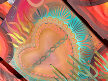 Sacred Heart (22x28 inches) free 12x12 canvas paint palette