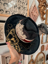 Heart shape cow whimsical hat with beaded hat band