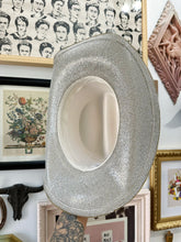 White rhinestone underbrim cowgirl hat