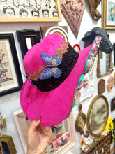 Eccentric Cowgirl Hat with Butterflies and beaded work