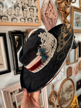 Heart shape cow whimsical hat with beaded hat band