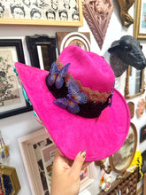 Eccentric Cowgirl Hat with Butterflies and beaded work