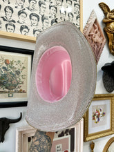 Baby pink rhinestone underbrim cowgirl hat