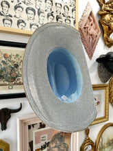 Blue rhinestone underbrim cowgirl hat