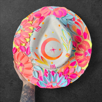 Extra colorful neon floral hat