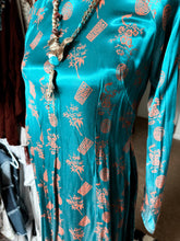 Authentic vintage Vietnamese/Chinese Turquoise Dress size S