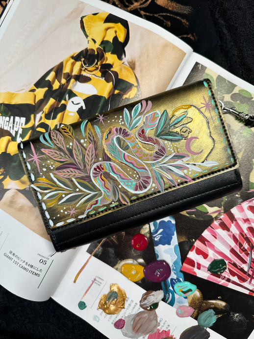 Bathing Ape designer clutch hand painted new