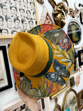 Top and Bottom mustard butterfly hat