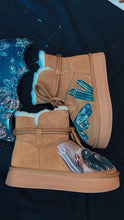 Platform raven and moth color shifting shimmer “it” girl boots size 9