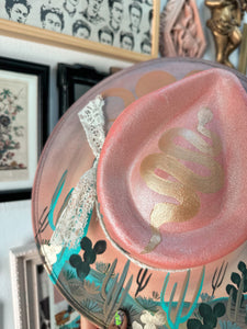 Metallic Pink with Gray (top and bottom painted