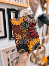 Sunflower textured floral journal