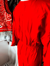 Anthropologie flowy red dress size M