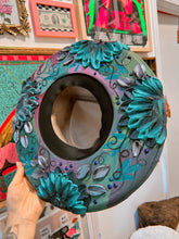 Heart shaped top and bottom painted color shifting hat