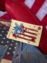 American flag hand painted pouch