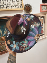 Jewel toned ombre hat with gold