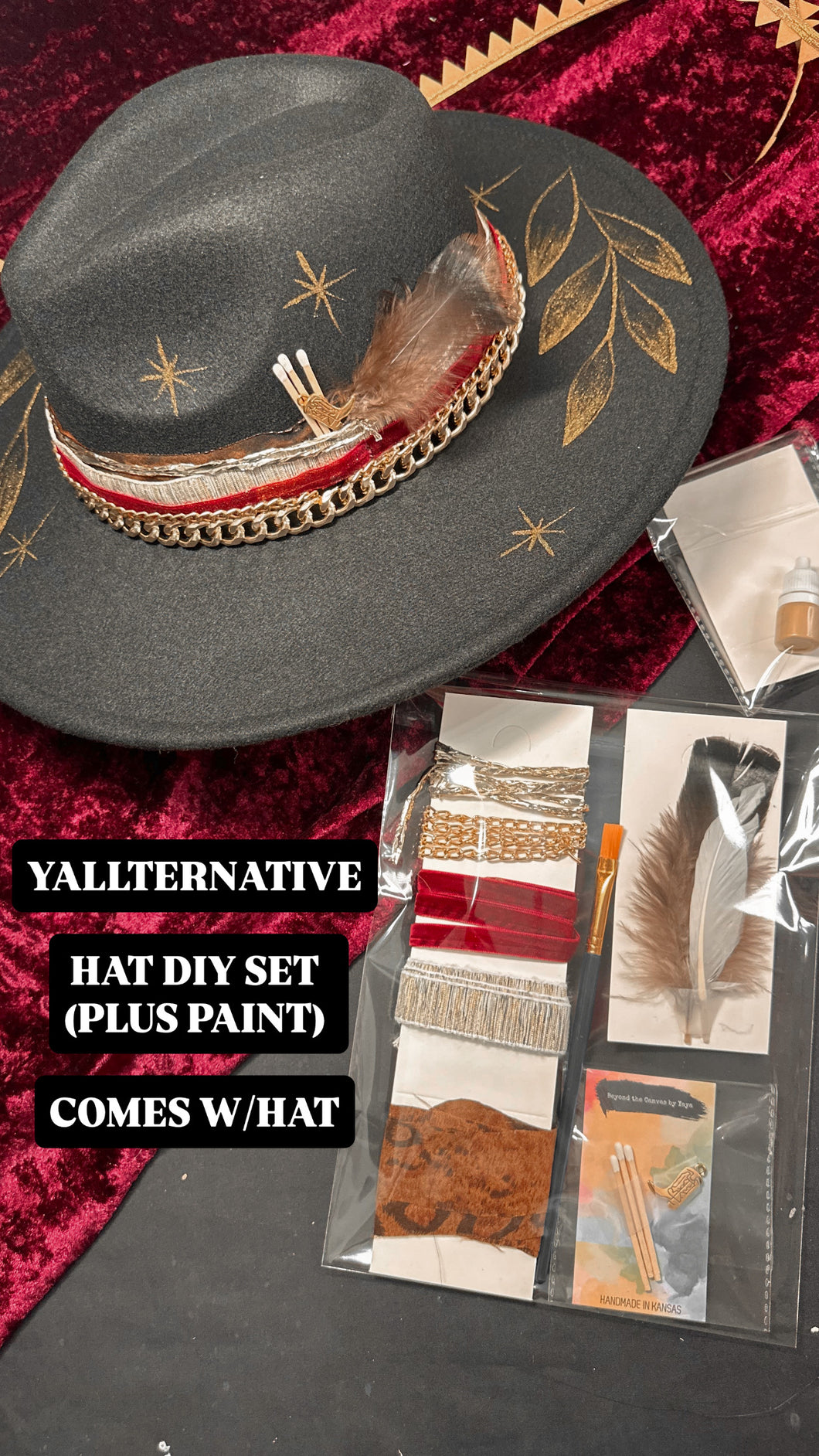 Yallternative DIY Paint and Create hat kit- includes hat