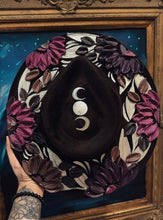 Brown, burgundy and maroon with moons