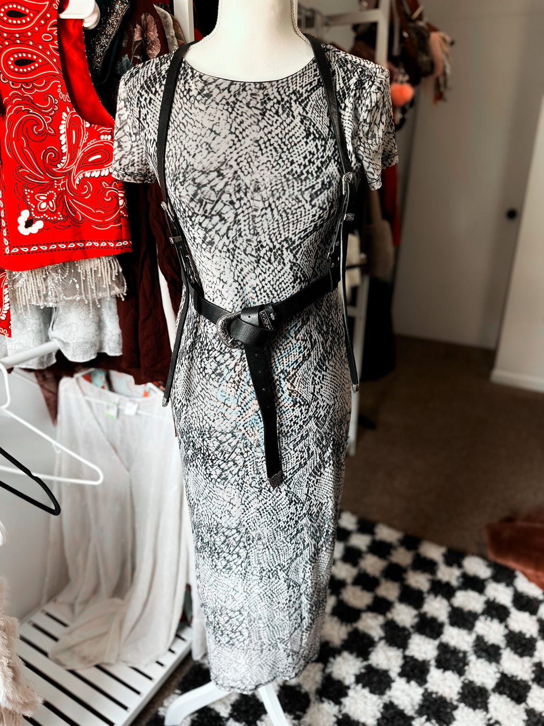 NWOT: goth snake skin dress size S/M