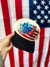 Ivory and black Americana cap