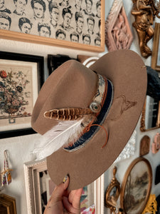 100% wool stiff brim tattooed hat