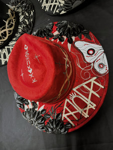 Red and black sleep token inspired hat (made to order)