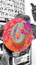 Ombre colorful floral with gold and pearls