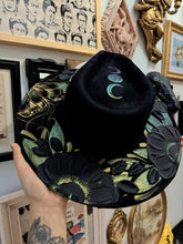 Black color shifting extra shimmery black hat (made to order)