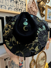 Black color shifting extra shimmery black hat (made to order)