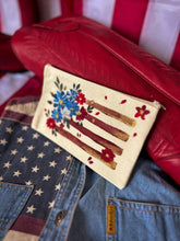 American flag hand painted pouch