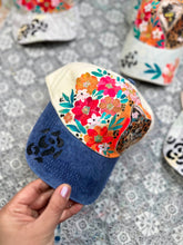 One of one; Leopard denim cap