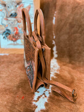 Genuine hide: Cowgirl horse handpainted purse crossbody