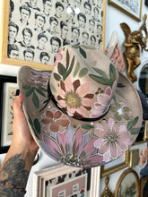 Pastel pink tan cowgirl hat