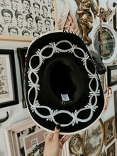 Painted top and bottom Alternative cowgirl hat