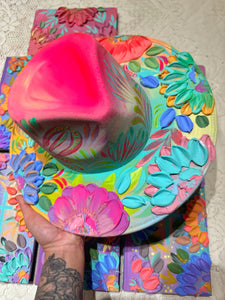 Colorful florals hat