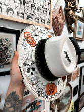 Spooky hat painted top and bottom