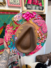 Summer double butterfly jute colorful hat