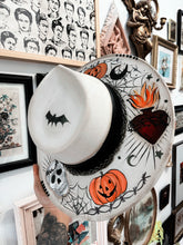 Spooky hat painted top and bottom