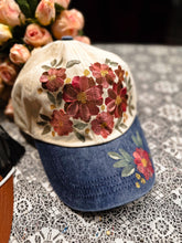 Ivory and denim cap