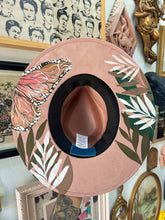 Blush pink top and bottom painted butterfly