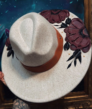 Cream and burgundy with hat band
