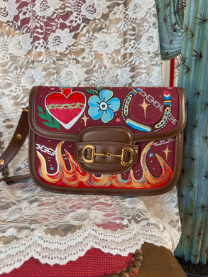 Cowgirl tattooed crossbody purse