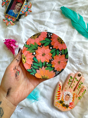 Hand painted jewelry dish resin sealed