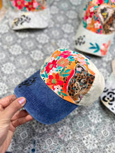One of one; Leopard denim cap