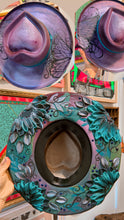 Heart shaped top and bottom painted color shifting hat