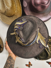 Rare gold beaded work gray and blue both sides