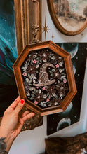 Witch hat with florals and gold frame