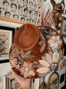 Camel colored with butterfly and florals